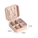 Portable Travel Jewelry Case Box Leather Earring Ring Holder