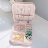 Portable Jewelry Organizer Travel Case Box Locket Necklace Ring Holder