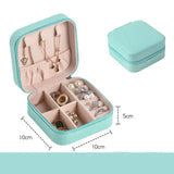 Portable Travel Jewelry Case Box Locket Necklace Leather Storage