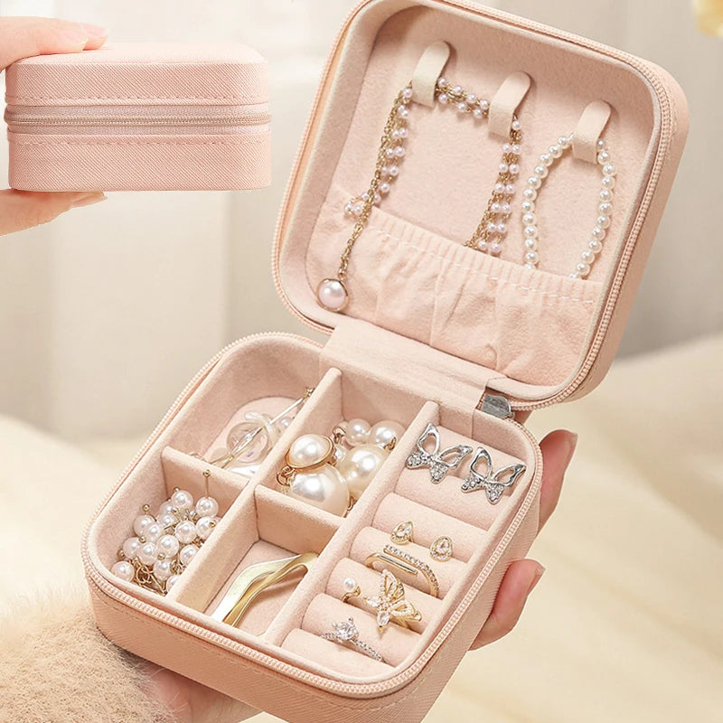 Travel Jewelry Case Box Organizer Storage Earring Ring Holder