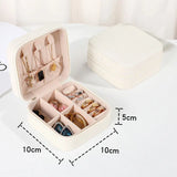 Portable Jewelry Organizer Travel Case Box Earring Ring Holder