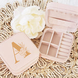 Travel Jewelry Case Leather Storage Organizer Earring Holder Wedding Gift