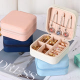 Leather Travel Jewelry Organizer Earring Holder