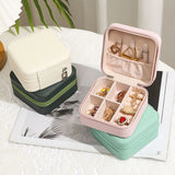 Leather Travel Jewelry Organizer Earring Holder