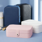 Double Jewelry Storage Leather Portable Travel Organizer