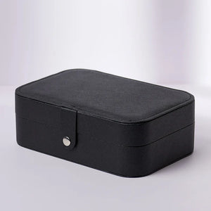 Double Jewelry Storage Leather Portable Travel Organizer