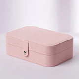 Double Jewelry Storage Leather Portable Travel Organizer
