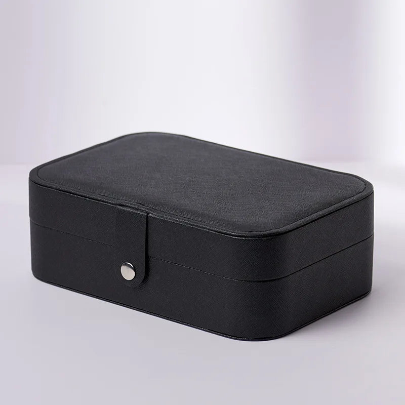 Double Jewelry Storage Leather Portable Travel Organizer