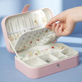 Double Jewelry Storage Leather Portable Travel Organizer