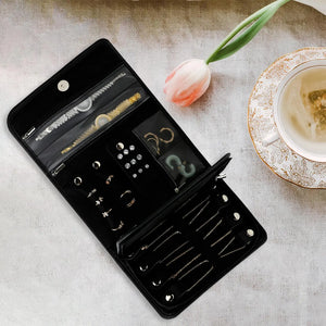 Foldable Jewelry Organizer Portable Lightweight Accs for Ring Necklace Earrings