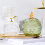 Glass Jewelry Organizer Jar with Lid - Earrings Necklaces Rings Box