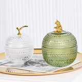 Glass Jewelry Organizer Jar with Lid - Earrings Necklaces Rings Box