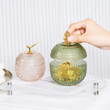 Glass Jewelry Organizer Jar with Lid - Earrings Necklaces Rings Box