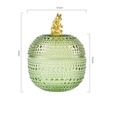 Glass Jewelry Organizer Jar with Lid - Earrings Necklaces Rings Box