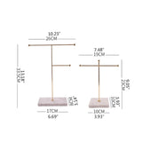 Metal T-Bar Necklace Display Stand with Marble Tray