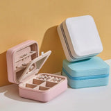 Mini Jewelry Organizer Box Compact Small Portable Case