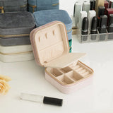Jewelry Organizer PU Leather Storage Box With Mirror