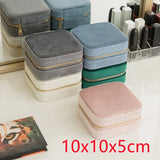 Jewelry Organizer PU Leather Storage Box With Mirror