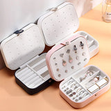 Portable Jewelry Organizer Box Double Layer Storage
