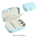 Portable Jewelry Organizer Box Double Layer Storage