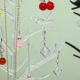 Bird Tree Shape Jewelry Organizer Plastic Earrings Display Stand