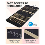 Portable Hanging Jewelry Storage Roll Double Sided Organizer