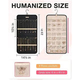 Portable Hanging Jewelry Storage Roll Double Sided Organizer
