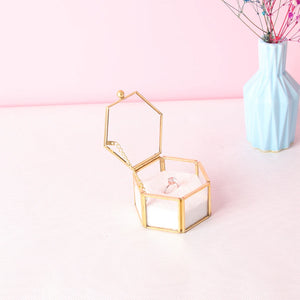 Compact Jewelry Organizer Ring Box Transparent Desk Decorations