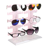 10 Pair Sunglasses Organizer Stand Eyeglass Glasses Rack Display