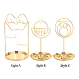 Metal Jewelry Organizer Stand with Hooks and Necklace Holder