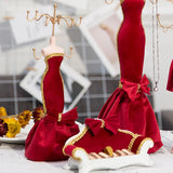 Velvet Jewelry Organizer Mannequin Stand for Rings