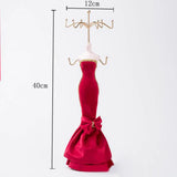 Velvet Jewelry Organizer Mannequin Stand for Rings