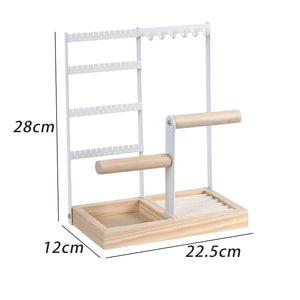 Wooden Jewelry Holder Stand for Ear Studs