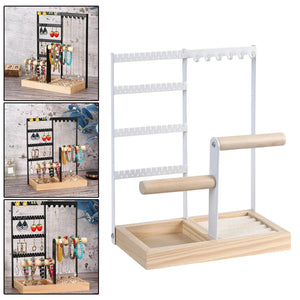 Wooden Jewelry Holder Stand for Ear Studs