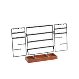 Detachable Jewelry Organizer with Wood Base Display Rack
