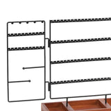 Detachable Jewelry Organizer with Wood Base Display Rack