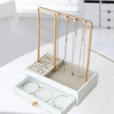 Jewelry Organizer Stand Drawer Display Storage Box Watches Earring