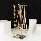 Jewelry Organizer Stand with Metal Tray for Bracelets Necklaces