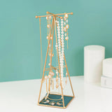 Jewelry Organizer Stand with Metal Tray for Bracelets Necklaces