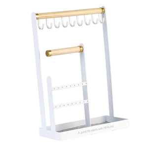 Jewelry Organizer Stand with Tray Holder for Rings Bracelet