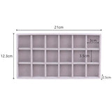 Velvet Jewelry Organizer Display Box DIY Storage Tray Earrings Bracelets