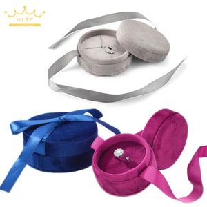 Velvet Jewelry Organizer Engagement Ring Box Necklace Pendant Display