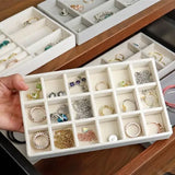 Velvet Jewelry Storage Tray Display Organizer Showcase Drawer Trays