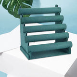 Velvet Wood Bracelet Stand with 5 Tier Rack Bracelet Holder