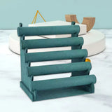 Velvet Wood Bracelet Stand with 5 Tier Rack Bracelet Holder