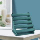 Velvet Wood Bracelet Stand with 5 Tier Rack Bracelet Holder