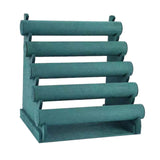 Velvet Wood Bracelet Stand with 5 Tier Rack Bracelet Holder