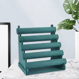 Velvet Wood Bracelet Stand with 5 Tier Rack Bracelet Holder
