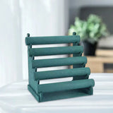 Velvet Wood Bracelet Stand with 5 Tier Rack Bracelet Holder