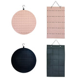 Wall Mounted Jewelry Organizer Storage Display with Felt Hanging Bag